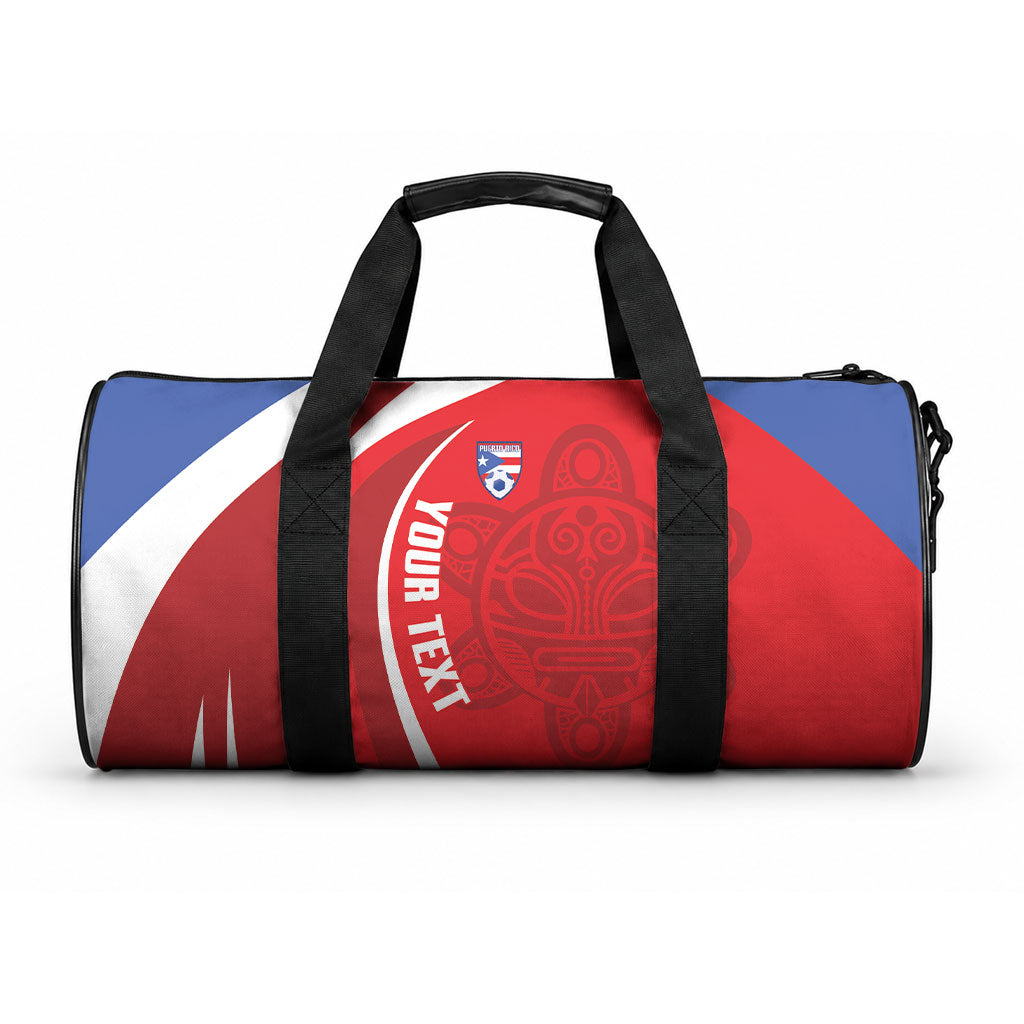 Puerto Rico Football 2026 Custom Duffle Bag Vamos Los Boricuas Taino Sun
