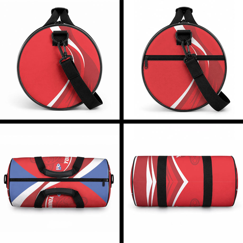Puerto Rico Football 2026 Custom Duffle Bag Vamos Los Boricuas Taino Sun