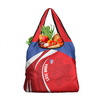 Puerto Rico Football 2026 Custom Grocery Bag Vamos Los Boricuas Taino Sun