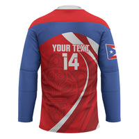 Puerto Rico Football 2026 Custom Hockey Jersey Vamos Los Boricuas Taino Sun
