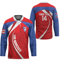 Puerto Rico Football 2026 Custom Hockey Jersey Vamos Los Boricuas Taino Sun