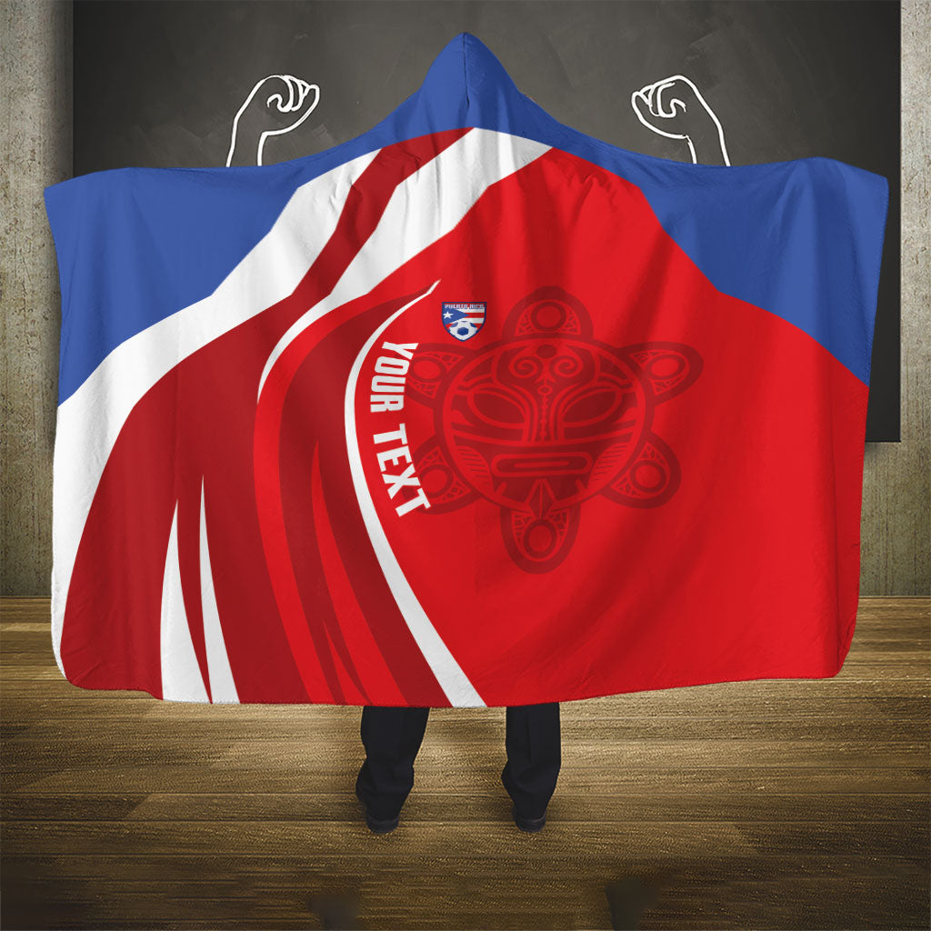 Puerto Rico Football 2026 Custom Hooded Blanket Vamos Los Boricuas Taino Sun