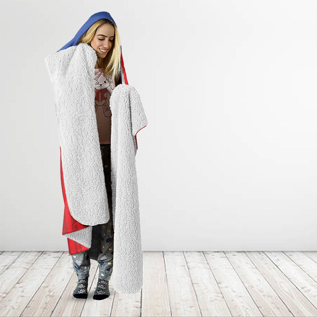 Puerto Rico Football 2026 Custom Hooded Blanket Vamos Los Boricuas Taino Sun