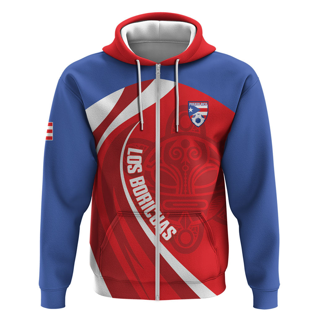 Puerto Rico Football 2026 Custom Hoodie Vamos Los Boricuas Taino Sun