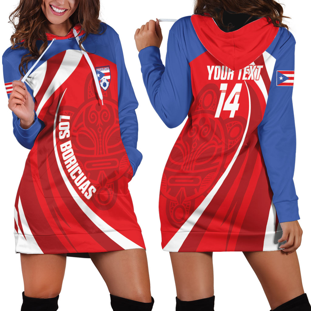Puerto Rico Football 2026 Custom Hoodie Dress Vamos Los Boricuas Taino Sun