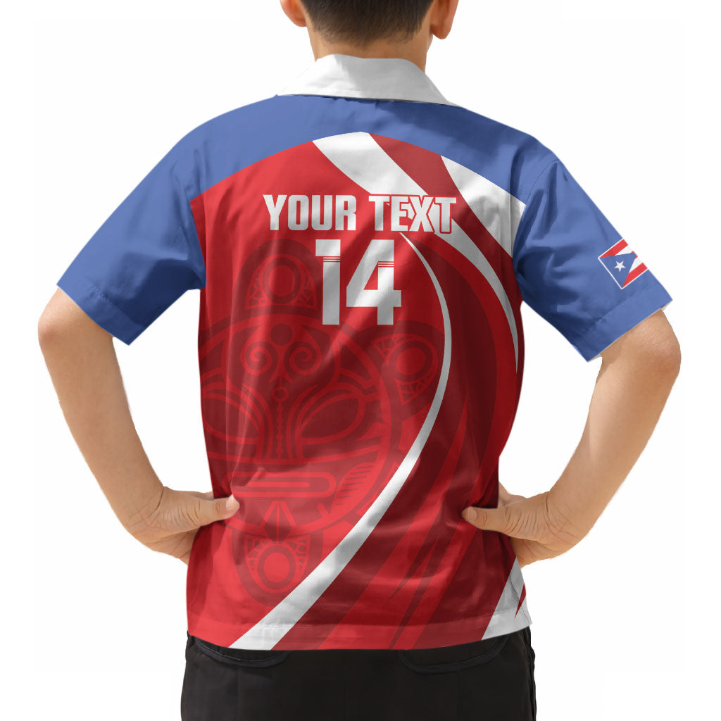 Puerto Rico Football 2026 Custom Kid Hawaiian Shirt Vamos Los Boricuas Taino Sun