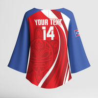 Puerto Rico Football 2026 Custom Kimono Sleeve Blouse Vamos Los Boricuas Taino Sun