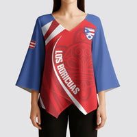 Puerto Rico Football 2026 Custom Kimono Sleeve Blouse Vamos Los Boricuas Taino Sun