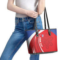 Puerto Rico Football 2026 Custom Leather Tote Bag Vamos Los Boricuas Taino Sun