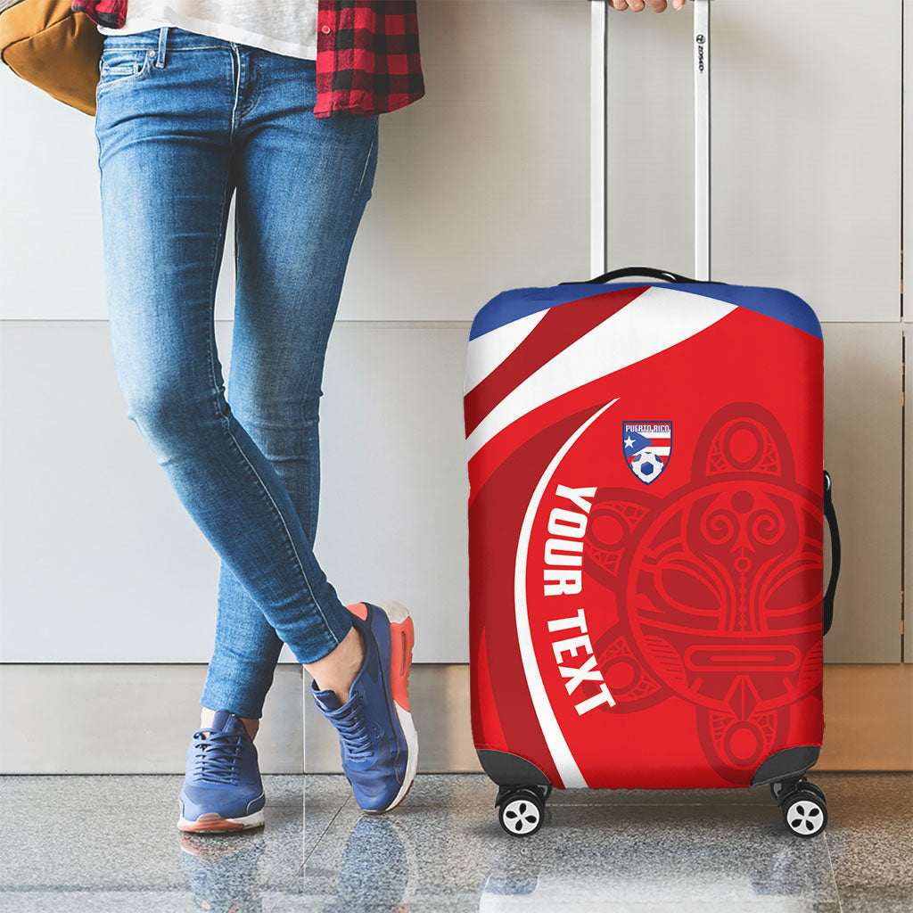 Puerto Rico Football 2026 Custom Luggage Cover Vamos Los Boricuas Taino Sun