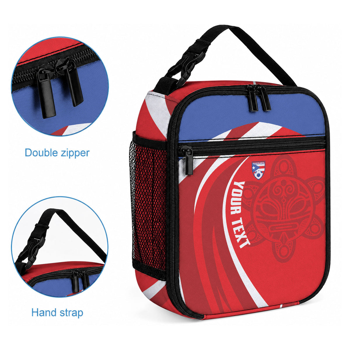 Puerto Rico Football 2026 Custom Lunch Bag Vamos Los Boricuas Taino Sun