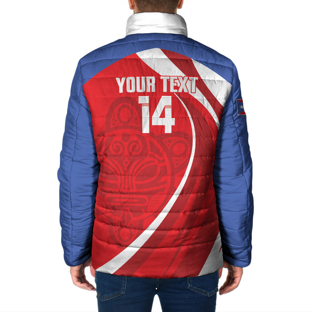 Puerto Rico Football 2026 Custom Padded Jacket Vamos Los Boricuas Taino Sun