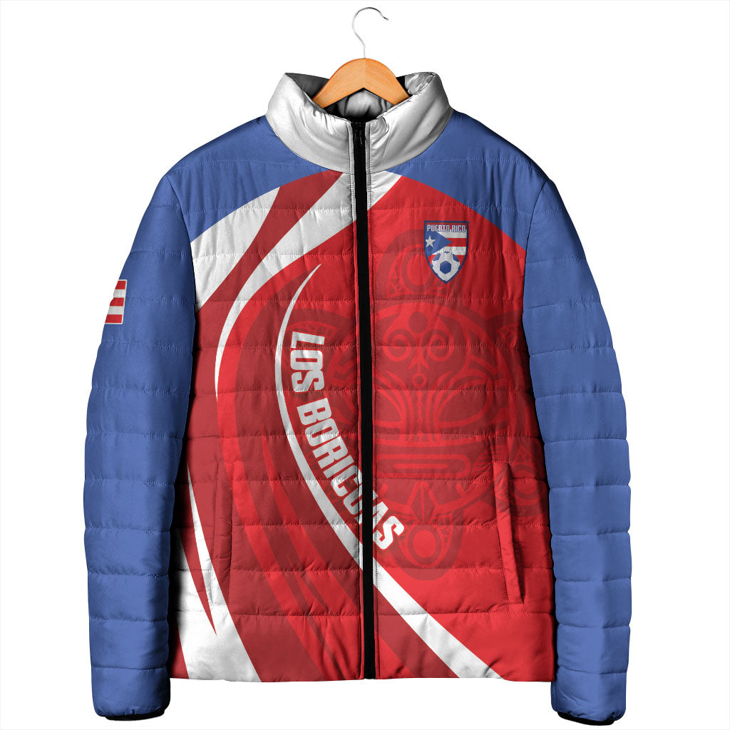 Puerto Rico Football 2026 Custom Padded Jacket Vamos Los Boricuas Taino Sun