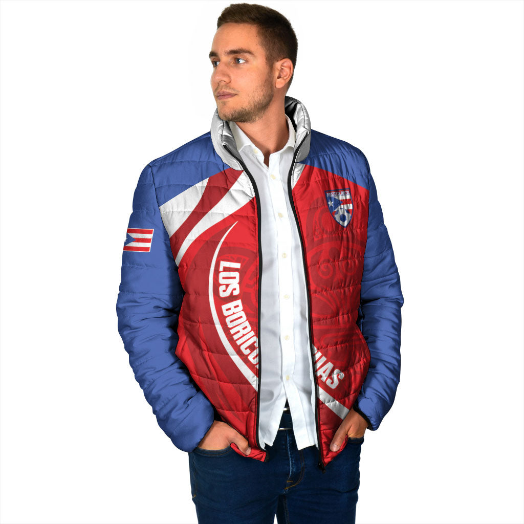 Puerto Rico Football 2026 Custom Padded Jacket Vamos Los Boricuas Taino Sun