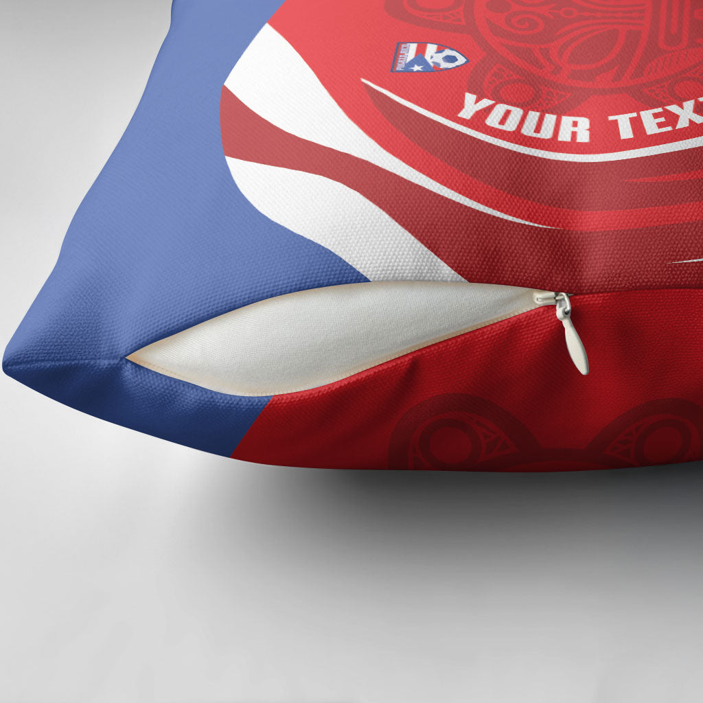 Puerto Rico Football 2026 Custom Pillow Cover Vamos Los Boricuas Taino Sun