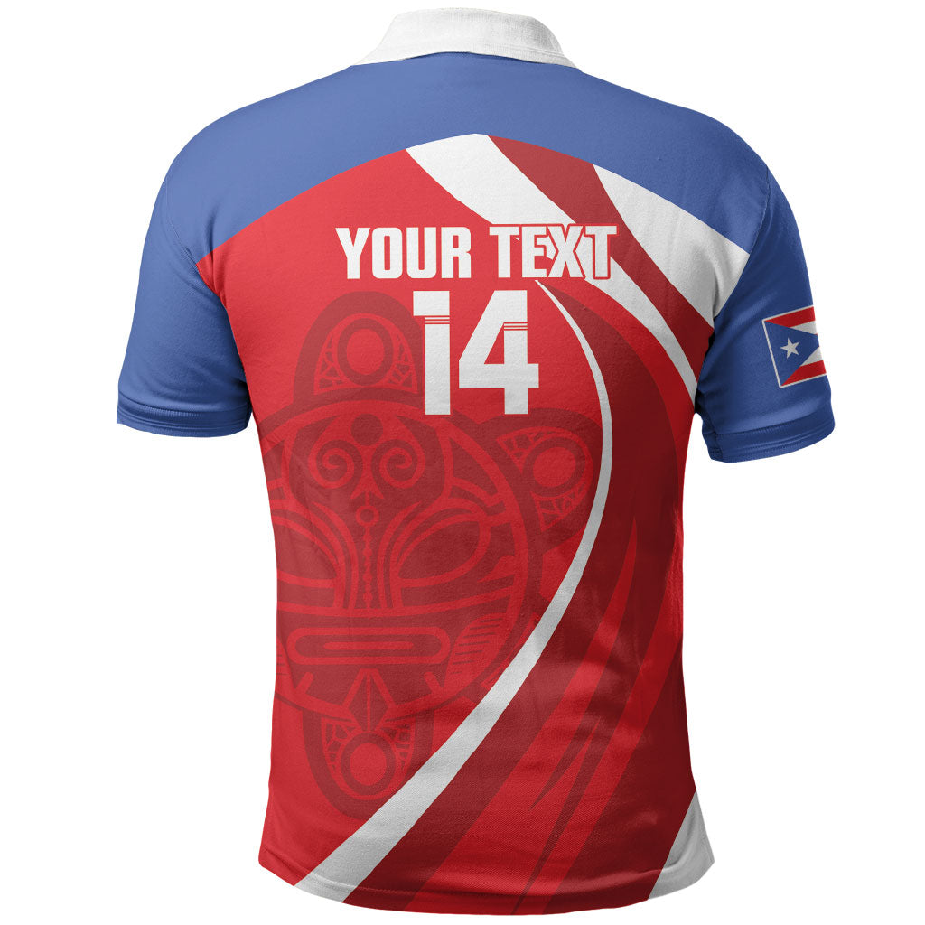 Puerto Rico Football 2026 Custom Polo Shirt Vamos Los Boricuas Taino Sun