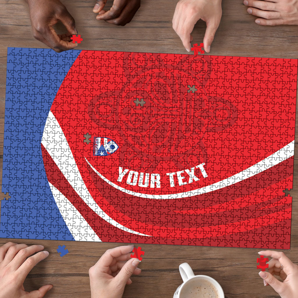 Puerto Rico Football 2026 Custom Puzzle Vamos Los Boricuas Taino Sun