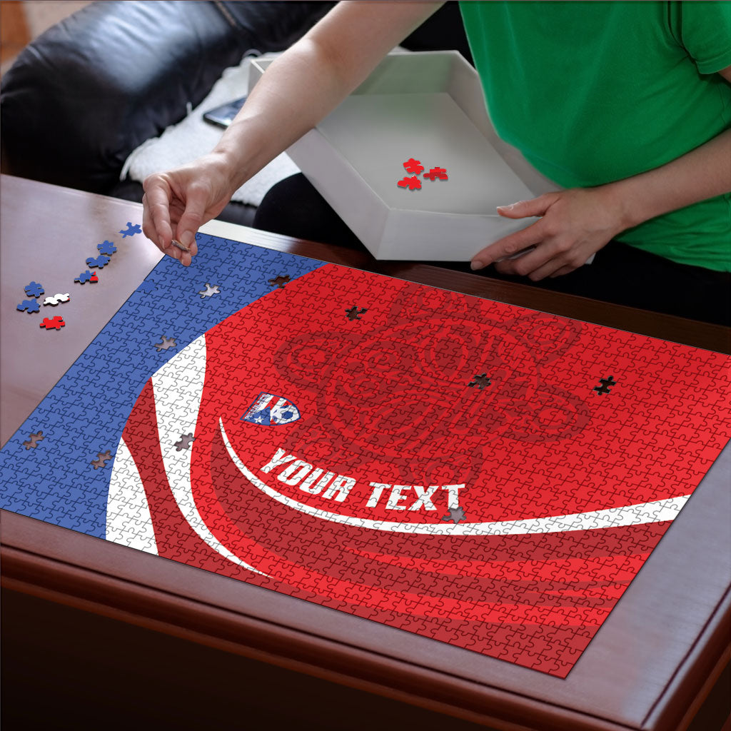 Puerto Rico Football 2026 Custom Puzzle Vamos Los Boricuas Taino Sun