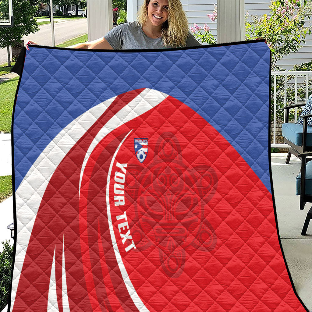 Puerto Rico Football 2026 Custom Quilt Vamos Los Boricuas Taino Sun