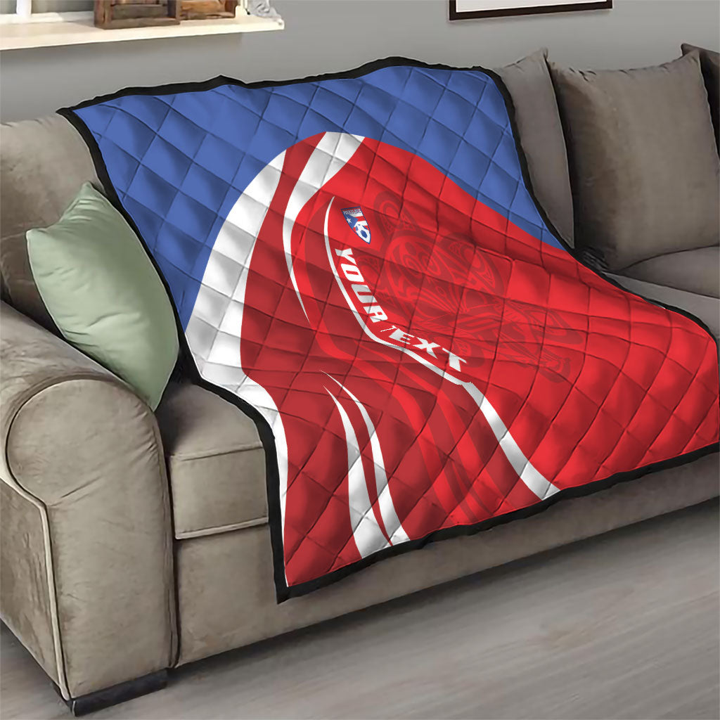 Puerto Rico Football 2026 Custom Quilt Vamos Los Boricuas Taino Sun
