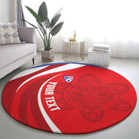 Puerto Rico Football 2026 Custom Round Carpet Vamos Los Boricuas Taino Sun