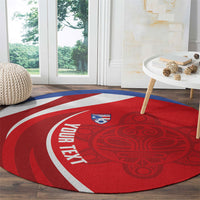 Puerto Rico Football 2026 Custom Round Carpet Vamos Los Boricuas Taino Sun