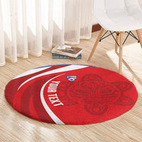 Puerto Rico Football 2026 Custom Round Carpet Vamos Los Boricuas Taino Sun