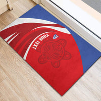 Puerto Rico Football 2026 Custom Rubber Doormat Vamos Los Boricuas Taino Sun