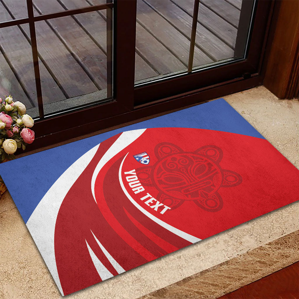 Puerto Rico Football 2026 Custom Rubber Doormat Vamos Los Boricuas Taino Sun