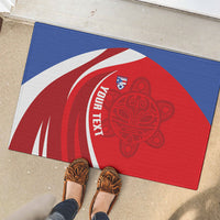 Puerto Rico Football 2026 Custom Rubber Doormat Vamos Los Boricuas Taino Sun