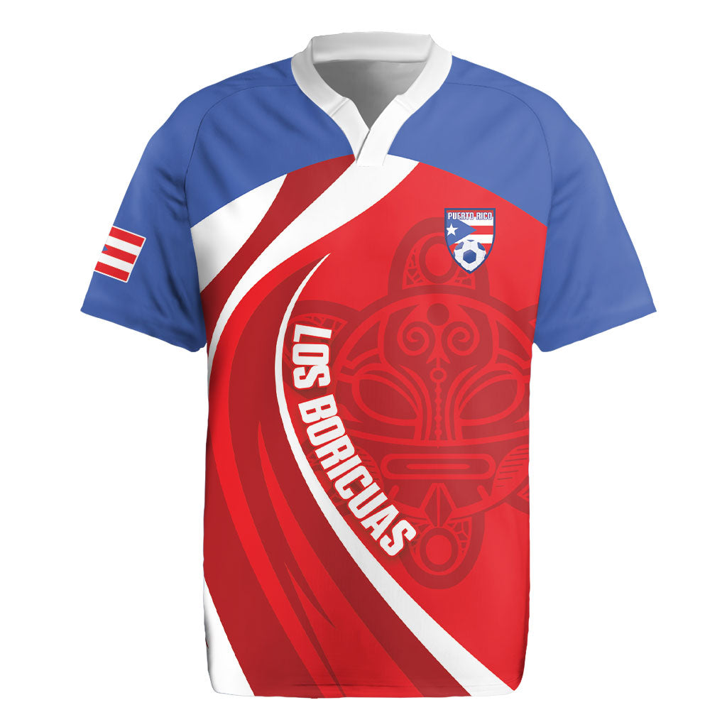 Puerto Rico Football 2026 Custom Rugby Jersey Vamos Los Boricuas Taino Sun