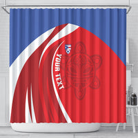 Puerto Rico Football 2026 Custom Shower Curtain Vamos Los Boricuas Taino Sun