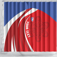 Puerto Rico Football 2026 Custom Shower Curtain Vamos Los Boricuas Taino Sun
