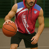 Puerto Rico Football 2026 Custom Sleeveless Zip Hoodie Vamos Los Boricuas Taino Sun