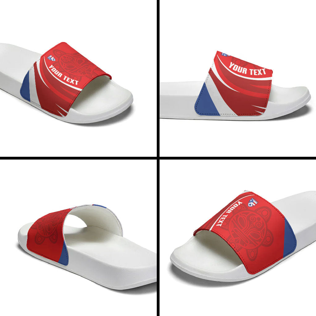 Puerto Rico Football 2026 Custom Slide Sandals Vamos Los Boricuas Taino Sun