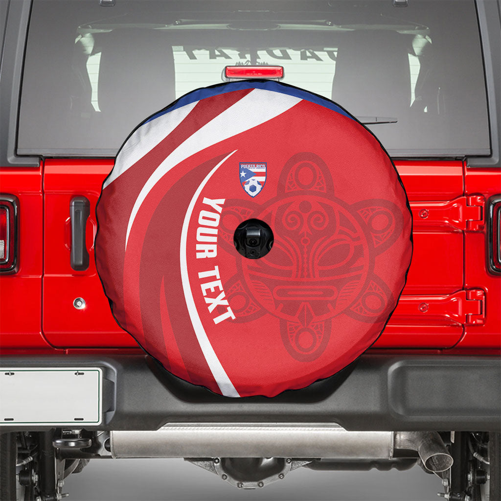 Puerto Rico Football 2026 Custom Spare Tire Cover Vamos Los Boricuas Taino Sun