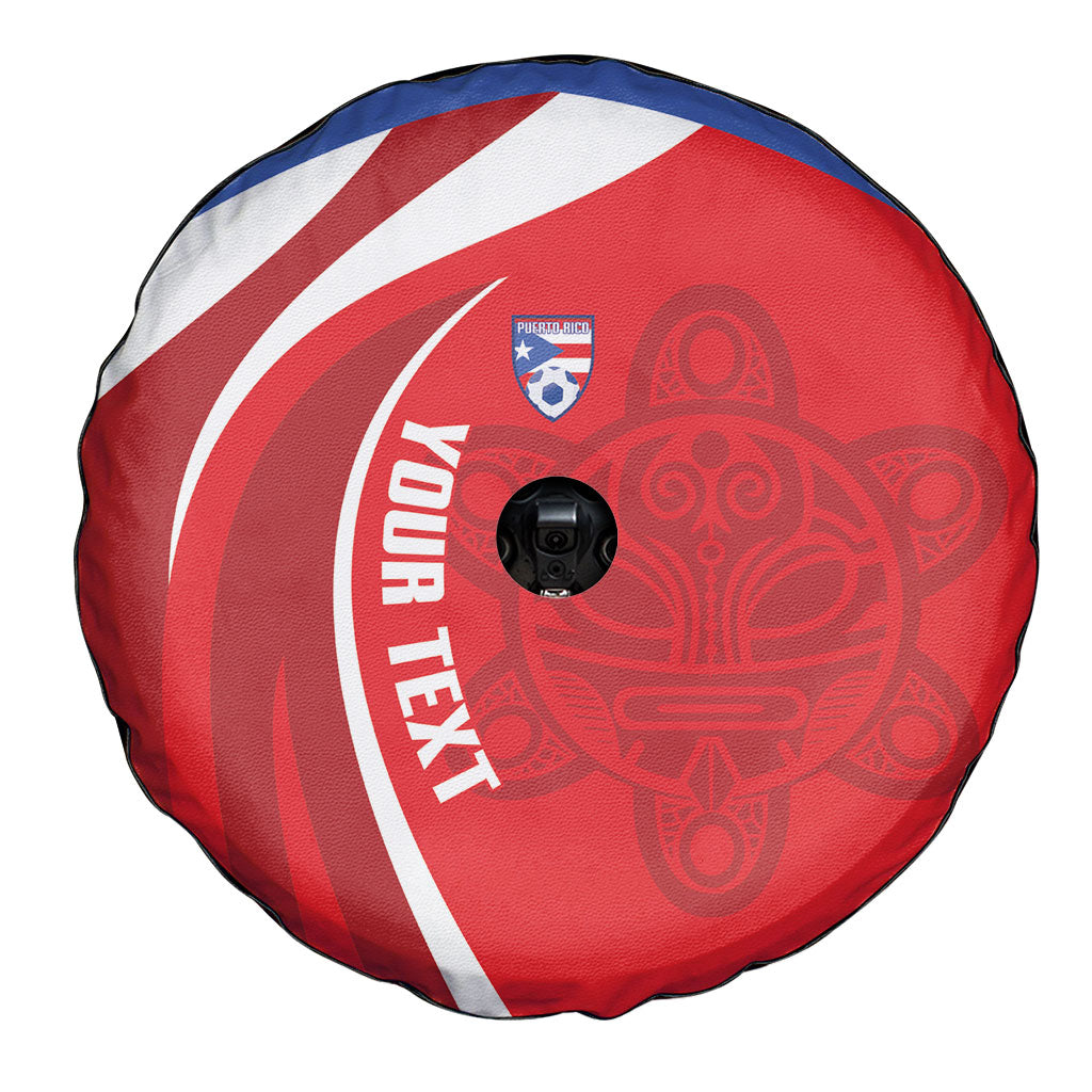 Puerto Rico Football 2026 Custom Spare Tire Cover Vamos Los Boricuas Taino Sun
