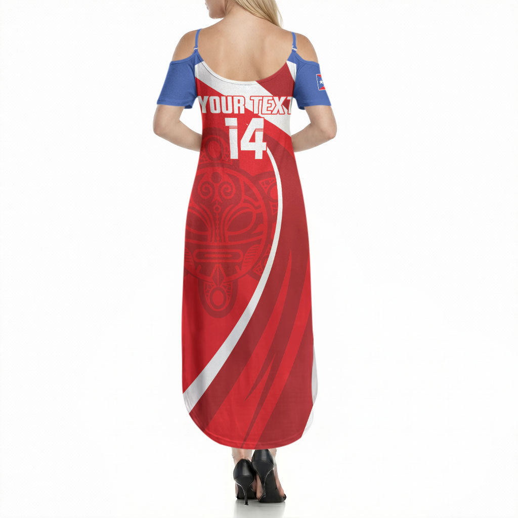 Puerto Rico Football 2026 Custom Summer Maxi Dress Vamos Los Boricuas Taino Sun