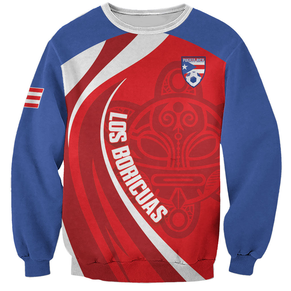 Puerto Rico Football 2026 Custom Sweatshirt Vamos Los Boricuas Taino Sun