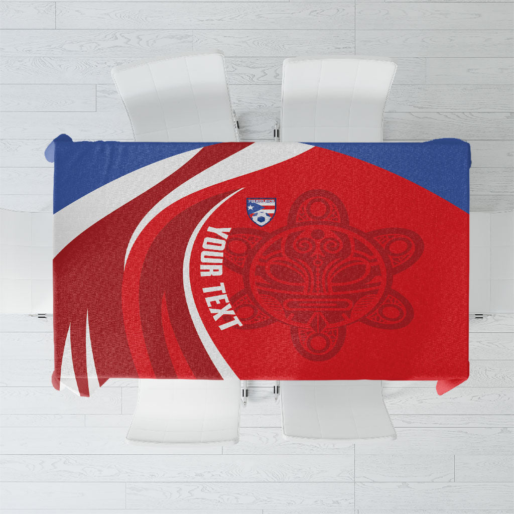 Puerto Rico Football 2026 Custom Tablecloth Vamos Los Boricuas Taino Sun
