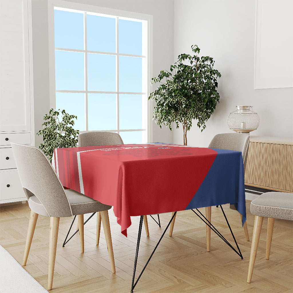Puerto Rico Football 2026 Custom Tablecloth Vamos Los Boricuas Taino Sun