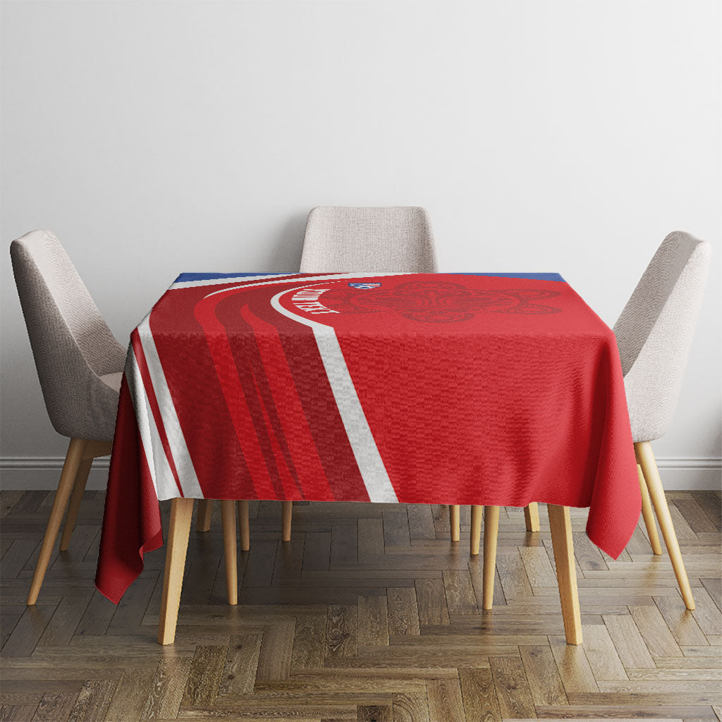 Puerto Rico Football 2026 Custom Tablecloth Vamos Los Boricuas Taino Sun