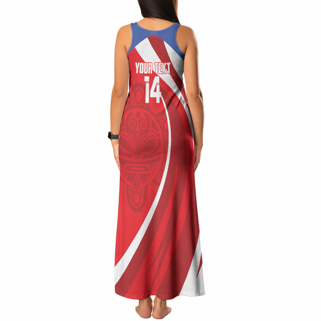 Puerto Rico Football 2026 Custom Tank Maxi Dress Vamos Los Boricuas Taino Sun