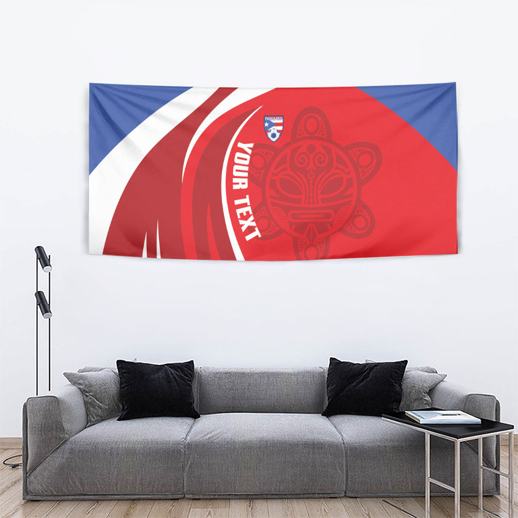 Puerto Rico Football 2026 Custom Tapestry Vamos Los Boricuas Taino Sun