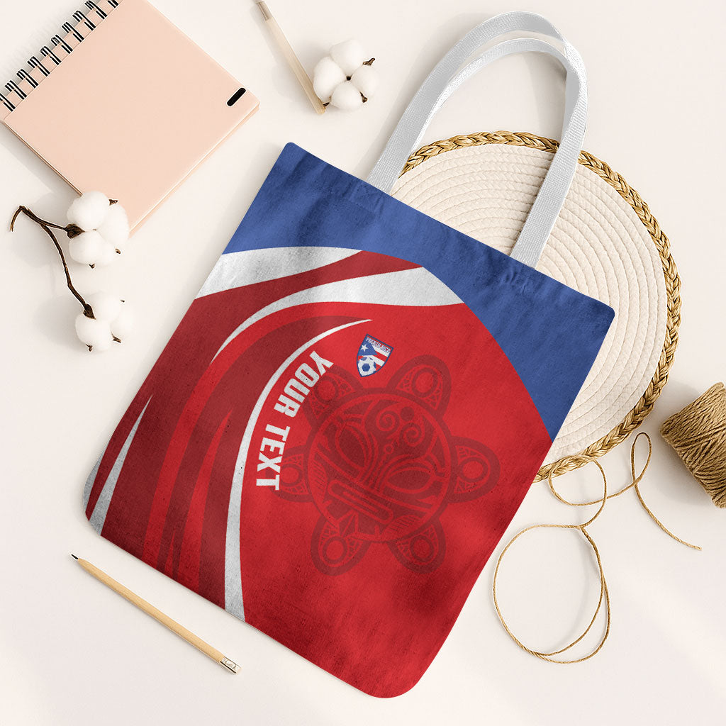 Puerto Rico Football 2026 Custom Tote Bag Vamos Los Boricuas Taino Sun