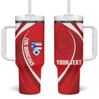 Puerto Rico Football 2026 Custom Tumbler With Handle Vamos Los Boricuas Taino Sun
