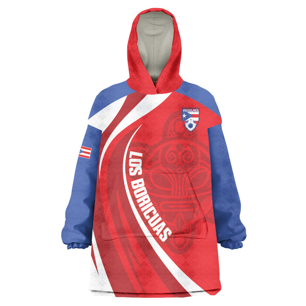 Puerto Rico Football 2026 Custom Wearable Blanket Hoodie Vamos Los Boricuas Taino Sun