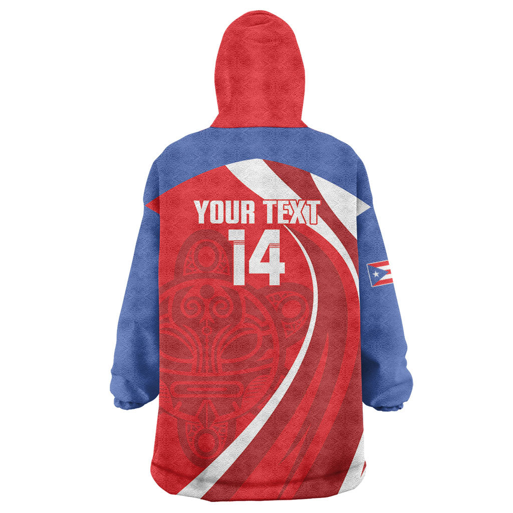 Puerto Rico Football 2026 Custom Wearable Blanket Hoodie Vamos Los Boricuas Taino Sun