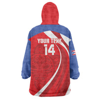 Puerto Rico Football 2026 Custom Wearable Blanket Hoodie Vamos Los Boricuas Taino Sun