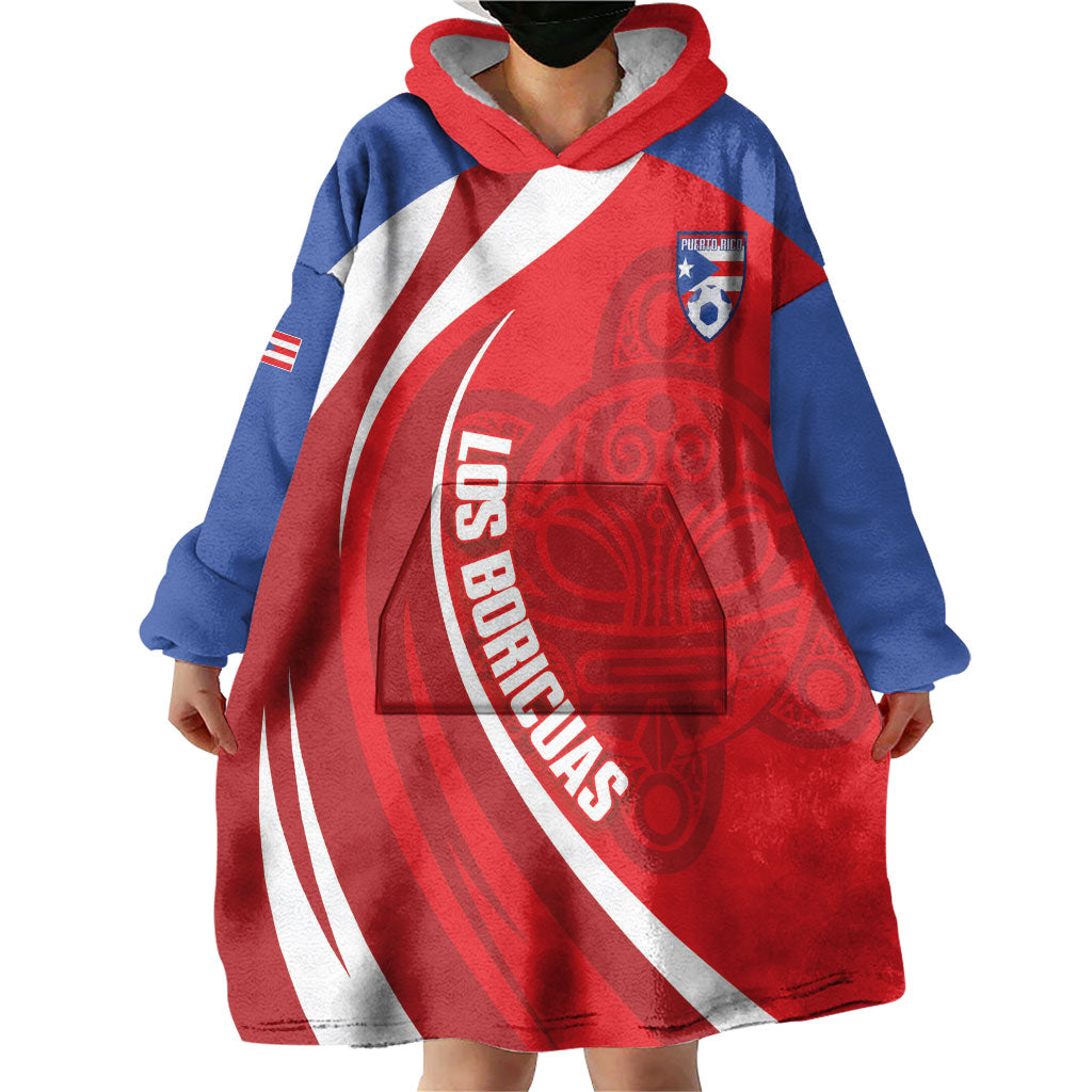 Puerto Rico Football 2026 Custom Wearable Blanket Hoodie Vamos Los Boricuas Taino Sun